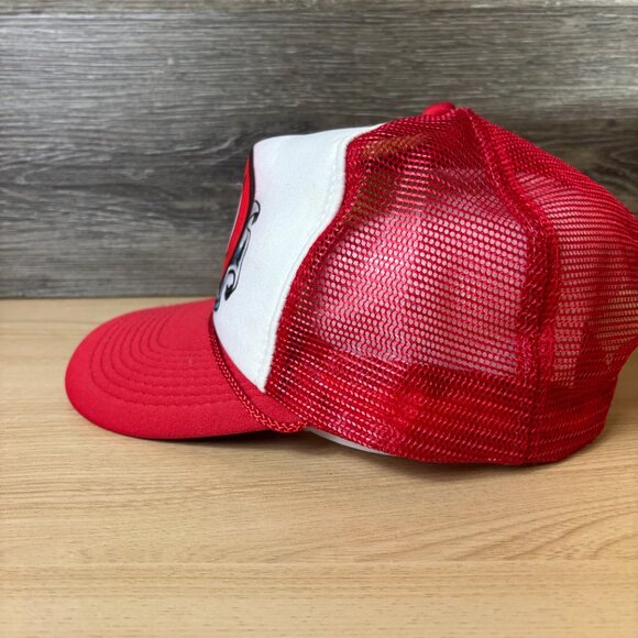 Vintage Mario Hat Cap Snapback Red Trucker Airbrush 90s - Picture 4 of 9